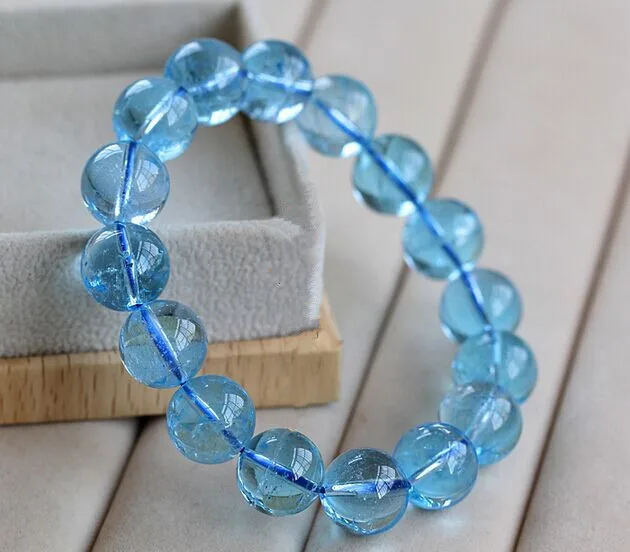 13 мм настоящий синий натуральный для паза браслеты женщин и мужчин мощный стрейч