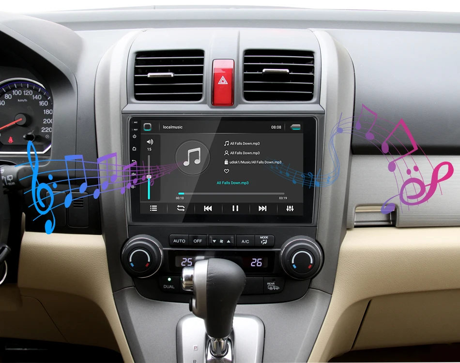 Jansite " Car Android радио для Хонда сrv CR-V 2007 2008 2009 2010 2011 мультимедийный проигрыватель навигации gps 4G WI-FI ips экран