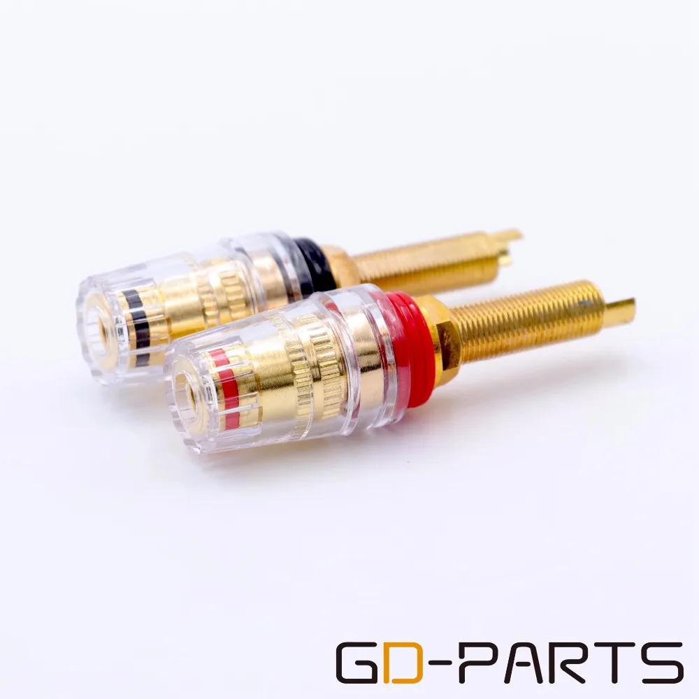 1 шт. позолоченный латунный динамик связывающий столб 4 мм Усилитель банан разъем