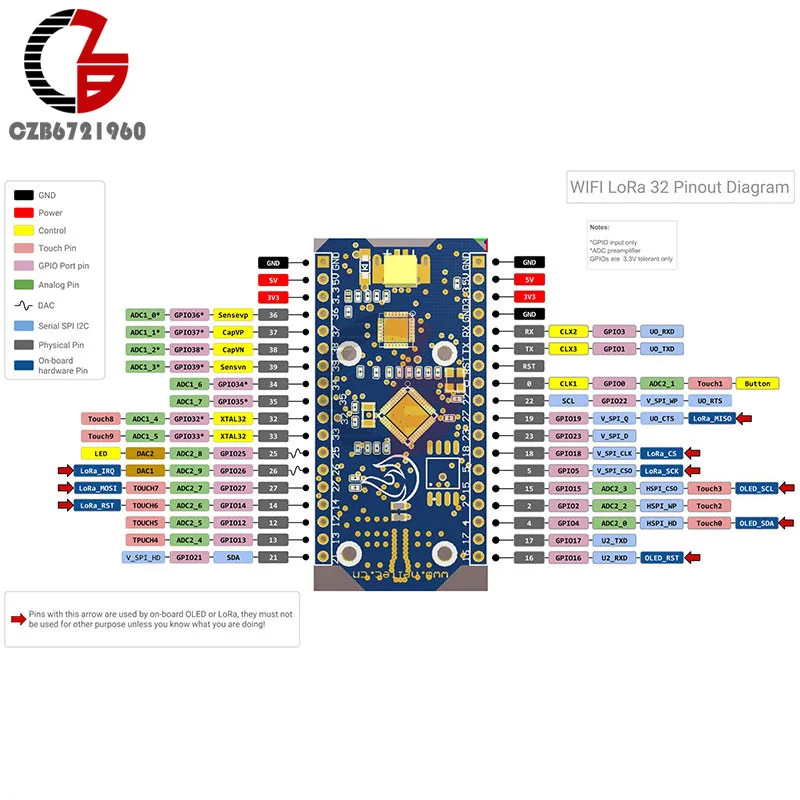 Двухрежимная SX1278 LoRa ESP32 Беспроводная Bluetooth Wifi макетная плата 433 МГц 0,96 дюйма oled-дисплей IOT с антенной для Arduino