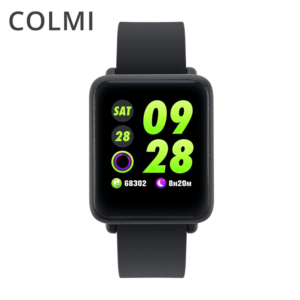 Смарт часы COLMI M28 для спорта и фитнеса цветной экран IP68 браслет с вибрацией