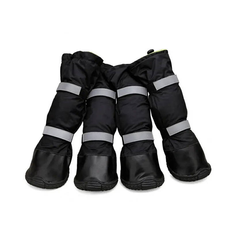 Водонепроницаемые Нескользящие ботинки для собак и теплые зимние с резиновой