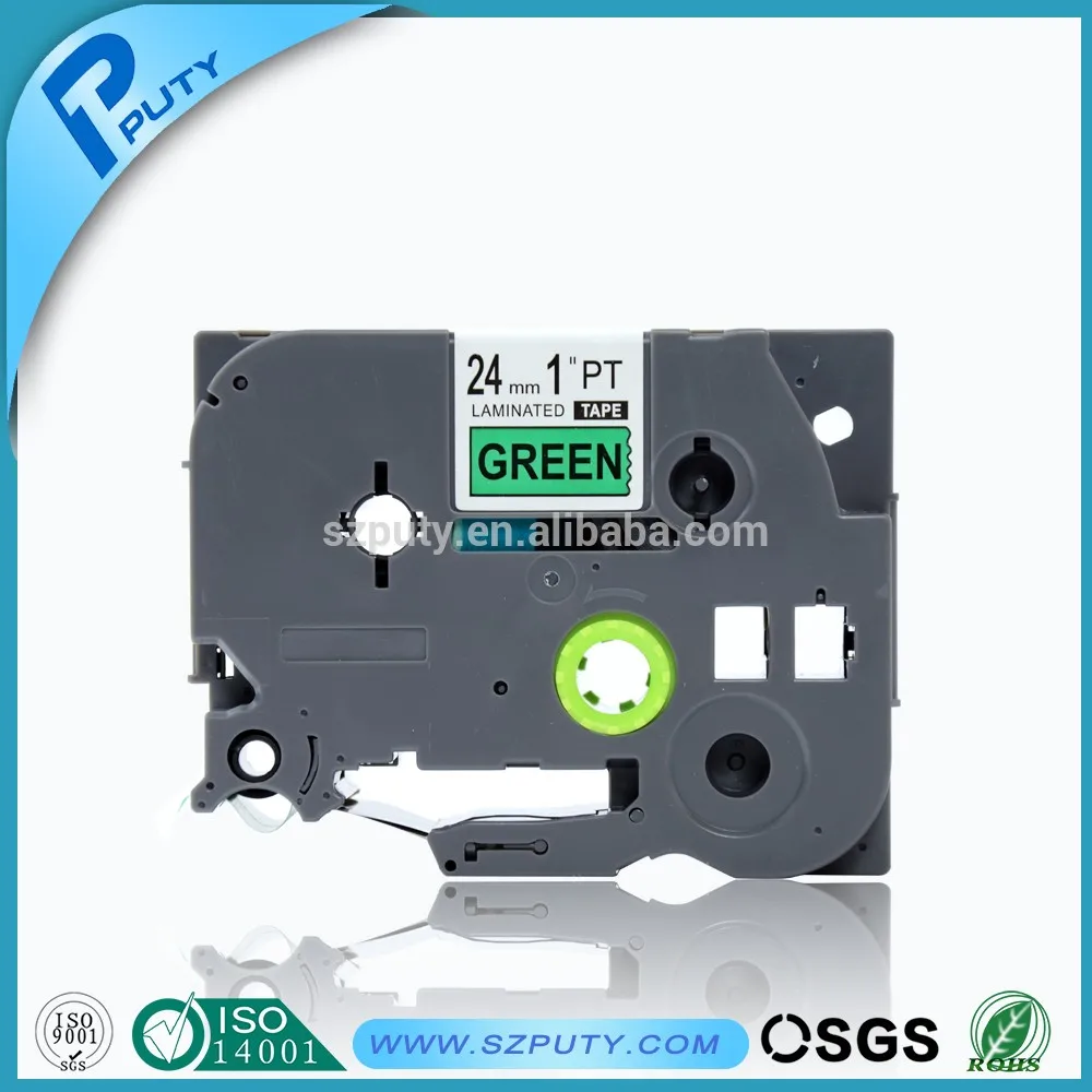 TZe 751 TZe751 лента 5 шт 24 мм черная на зеленом Совместимость для принтера Brother P touch