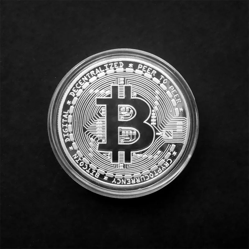 OL Серебряный Медный позолоченный монета Биткоин Коллекционная s с пластиковой
