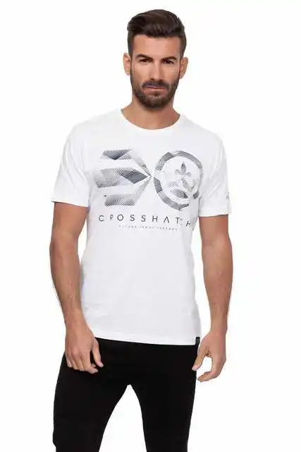Crosshatch футболка Манга корта Мужская CH2A113579AA2STK-3 Gwalchmai хлопок белый | одежда