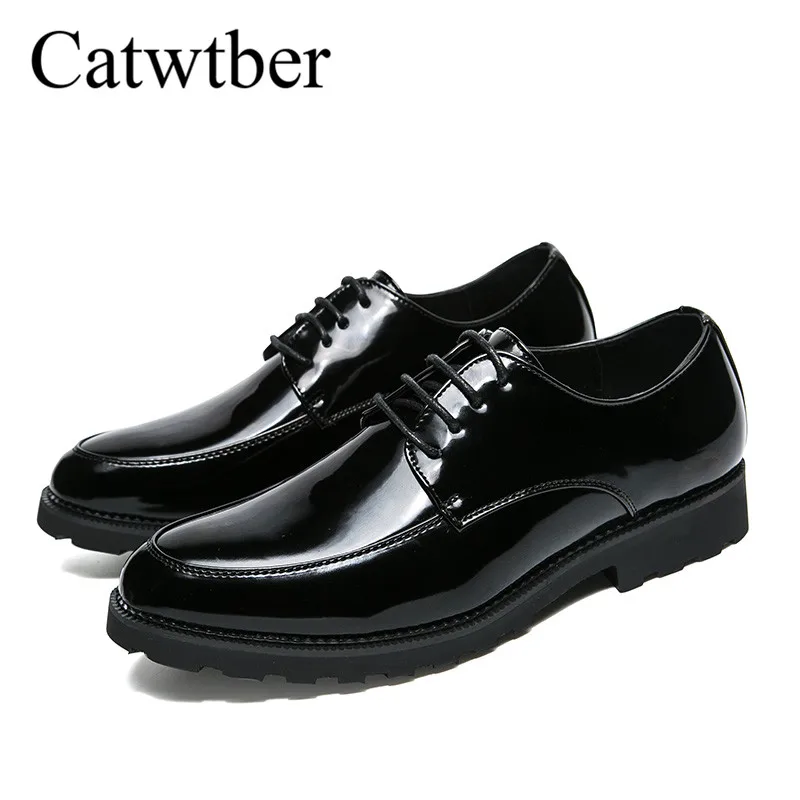 Catwtber Men Leather Shoes Oxford Casual Men's Dress Business Flats Breathable Banquet Wedding | Обувь