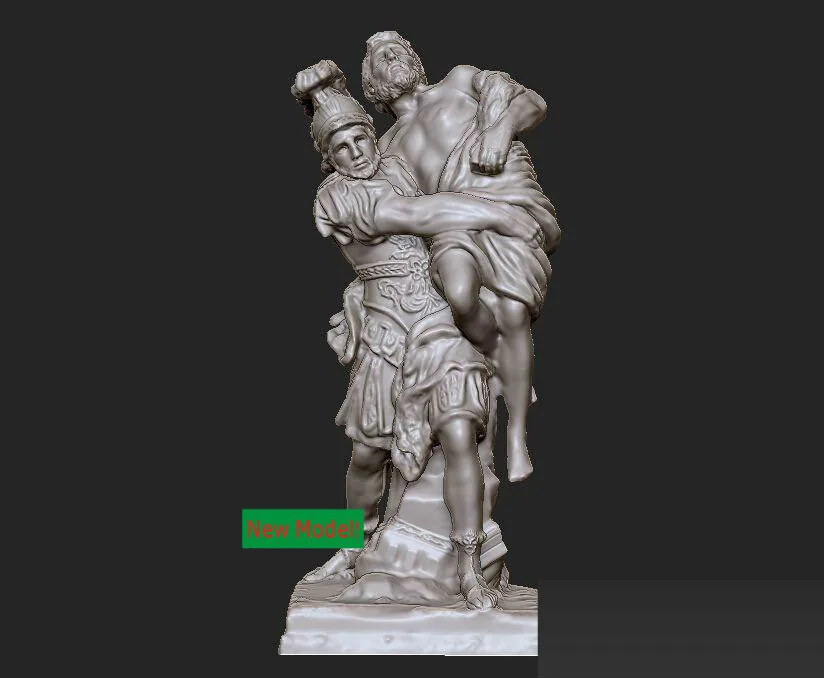 

New model 3D model for cnc or 3D printers in STL file format Aeneas and Anchises