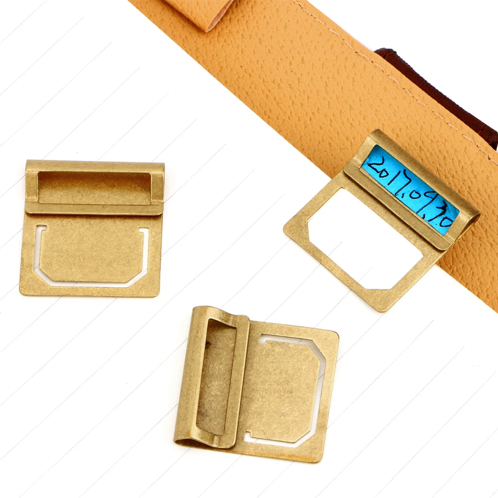 6pcs/pack Vintage Brass Copper Bookmark Metal Index Clamp Label Clip Holder Stationery Gift School Office Supplies | Канцтовары для