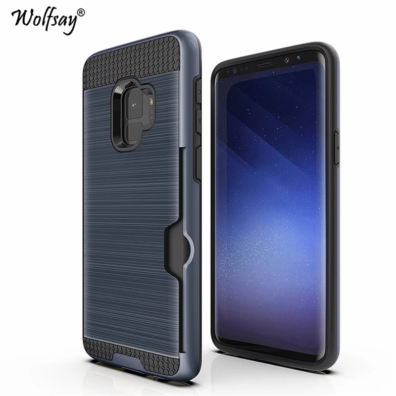 Чехол для кредитных карт Wolfsay чехол Samsung Galaxy S9 гибридный защитный телефона сумка |