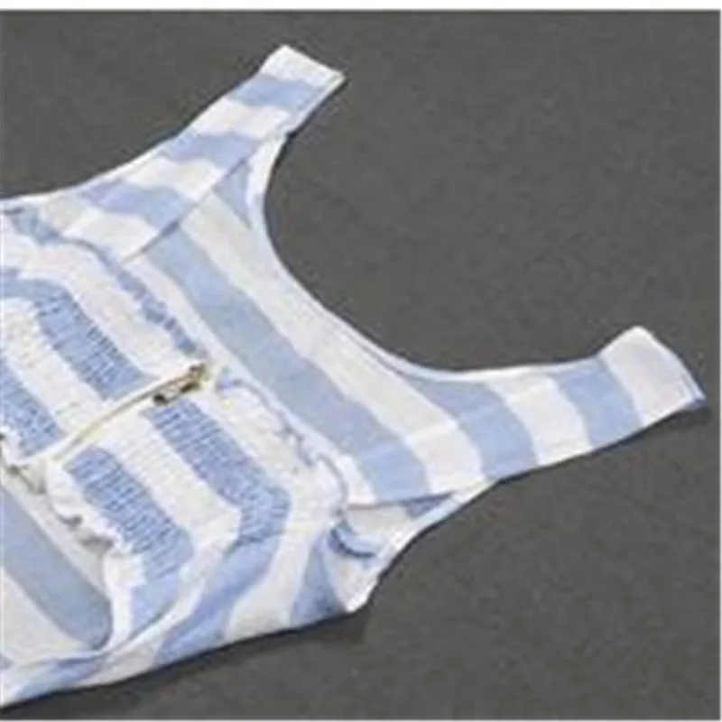 Комбинезон женский без рукавов в полоску|Женские комбинезоны| |