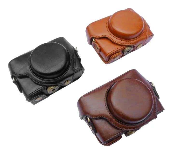 

Camera PU Leather case bag cover with Shoulder strap For Sony RX100 RX100II RX100III RX100IV RX100V Digital Camera