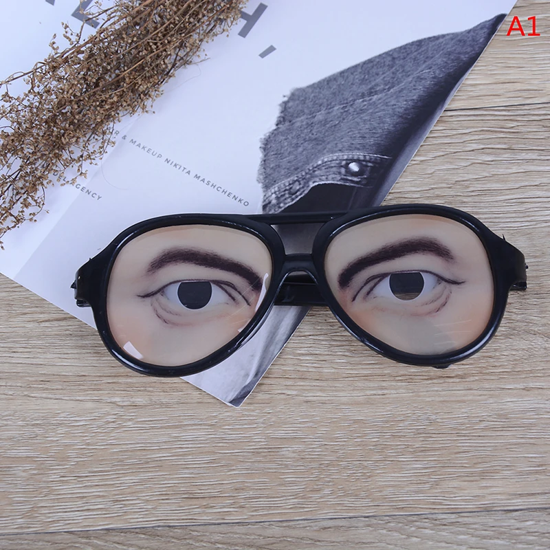 1pc Novelty Glasses Halloween Toy Photo Booth Props Party Funny Fake Gag Prank Eye Ball Joke Gift | Игрушки и хобби