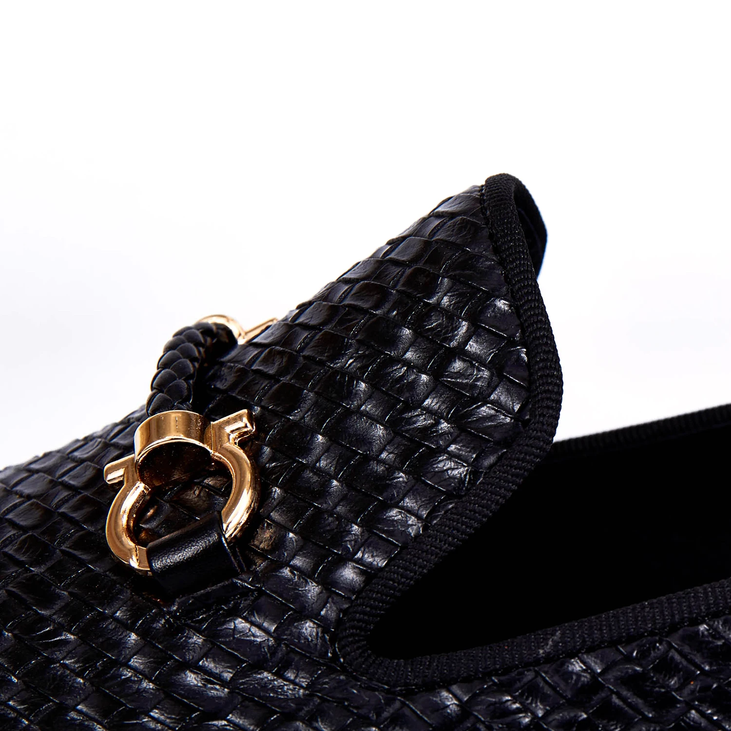 Мужские туфли из ткани и кожи размеры 6 14|flats black|flats strapflats men |