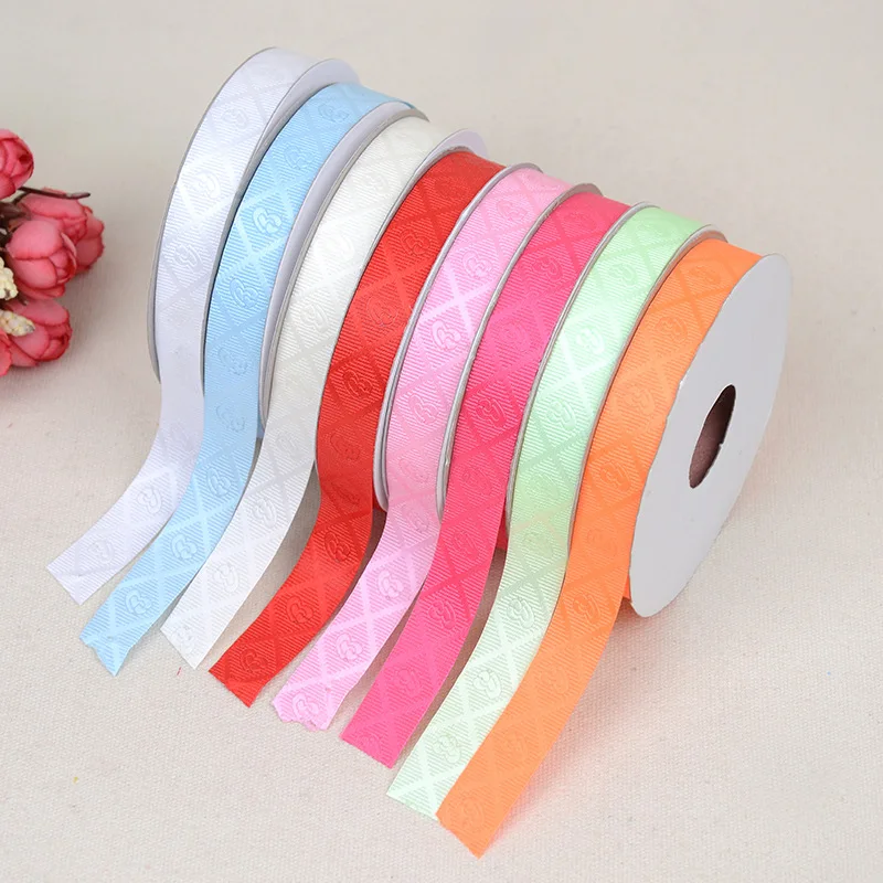 

New Double Heart Relief Ribbed Webbing Clothing Shoes Accessories Ribbon 1.5cm * 20 Yards Gift Box Cake Box Accessories