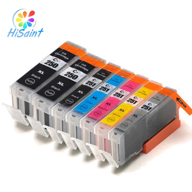 Hisaint 7x Tintenpatronen для Canon PGI 250XL CLI 251XL PIXMA IP7220/MG5420/MX922/MG6320/MX 722/MG7120/MG6420/MG5520 Drucker|pixma mx922|canon