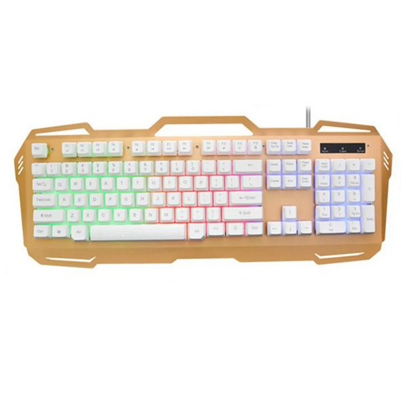 Gaming Keyboard Wired USB Gamer mouse combo 104 Keys Metal Panel Floating Backlit with English for Home Game Office PC | Компьютеры и