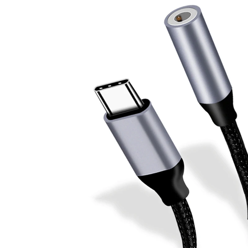 Thbelieve 3 5 мм штекер USB C Женский Тип до короткие нейлоновые кабели для Huawei Aux аудио