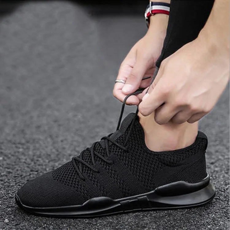 2019 Новые легкие дышащие спортивные туфли мужские обувь плотно сидящая на ноге