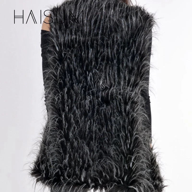 Пальто с кроликом None 2018 Акция Топ модное пальто искусственным узким жилет Haisum