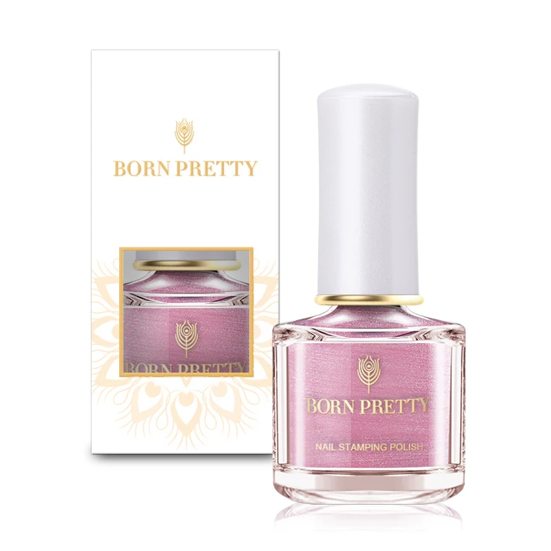 От BORN PRETTY стемпинг ногтей покрытие 7 мл цветная Пластина Печать Лаки стемпинга и