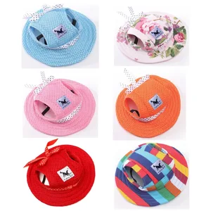 Шляпа для маленьких домашних животных, сетчатый головной убор для прогулок и занятий спортом, для маленьких собак и кошек, летняя