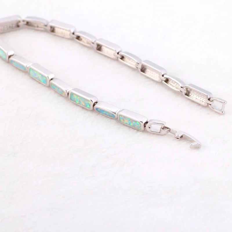 Ayowei модные браслеты с шармами белые опалом серебряные штампом красивые