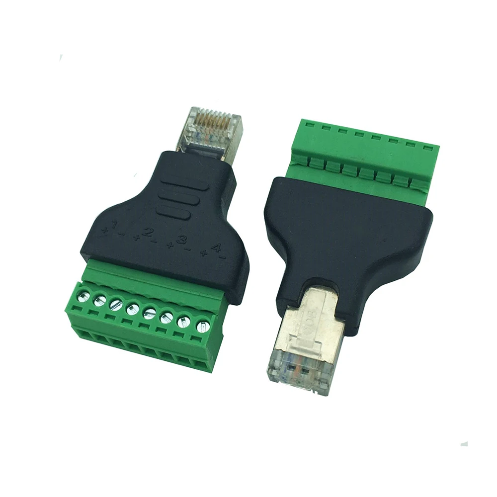 Новый Ethernet RJ45 штекерным AV Винтовые клеммы коннектор адаптер сот Радио Ham