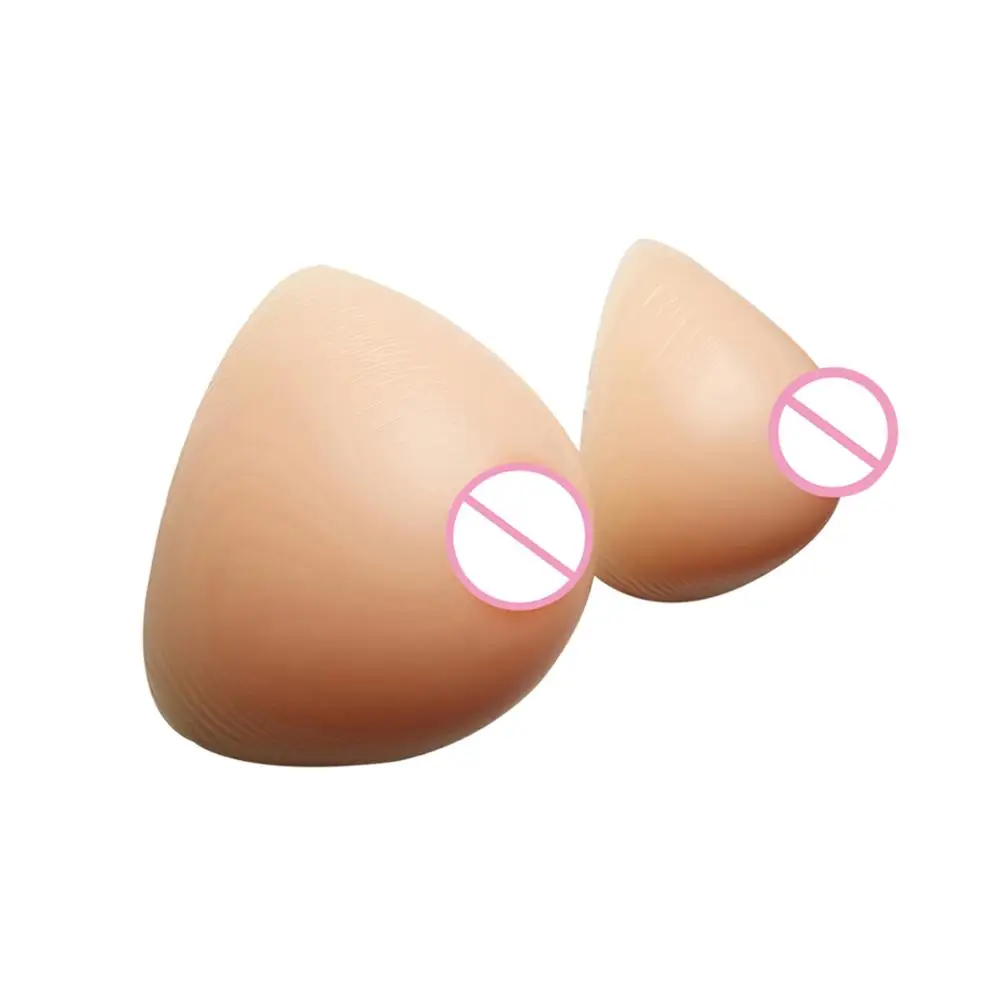 1Pair Artificial Silicone Breast Froms Realistic Nude Skin Fake Breast Form For Crossdresser Postoperative Drag Queen Chest Care