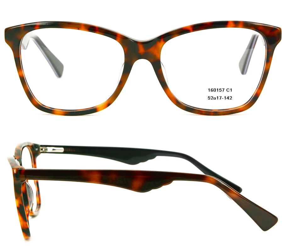 Модные женские ацетатные оптические очки в оправе Черепаховые квадратные с