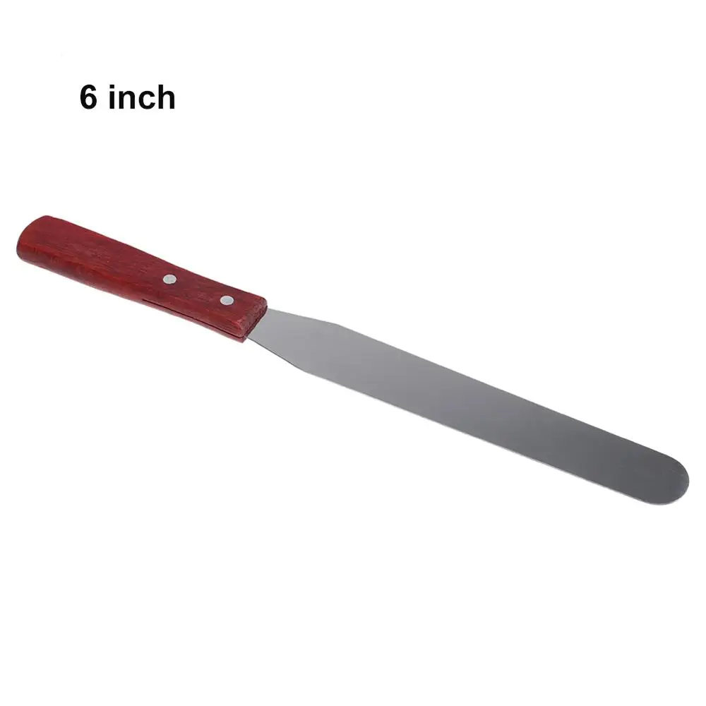 6inch 6/8 дюймов, лопатка для торта, масло, крем, глазурь, глазурь, нож из нержавеющей стали, шпатель для выпечки, инструменты для украшения торта, кухонные гаджеты - Цвет: 6inch