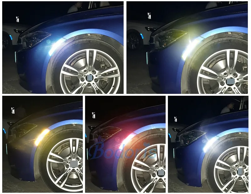 Car Wheel Reflective Warning Sticker Front Bumper For BMW MINI Cooper Countryman R56 R60 R61 One Clubman F54 F55 F56 Accessories |