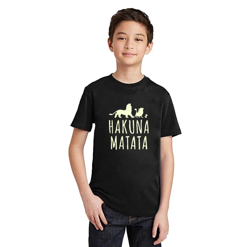 LYTLM HAKUNA MATATA/футболка детская зимняя одежда для маленьких девочек футболки с длинными рукавами для мальчиков футболка с изображением короля льва детские топы с принтом животных