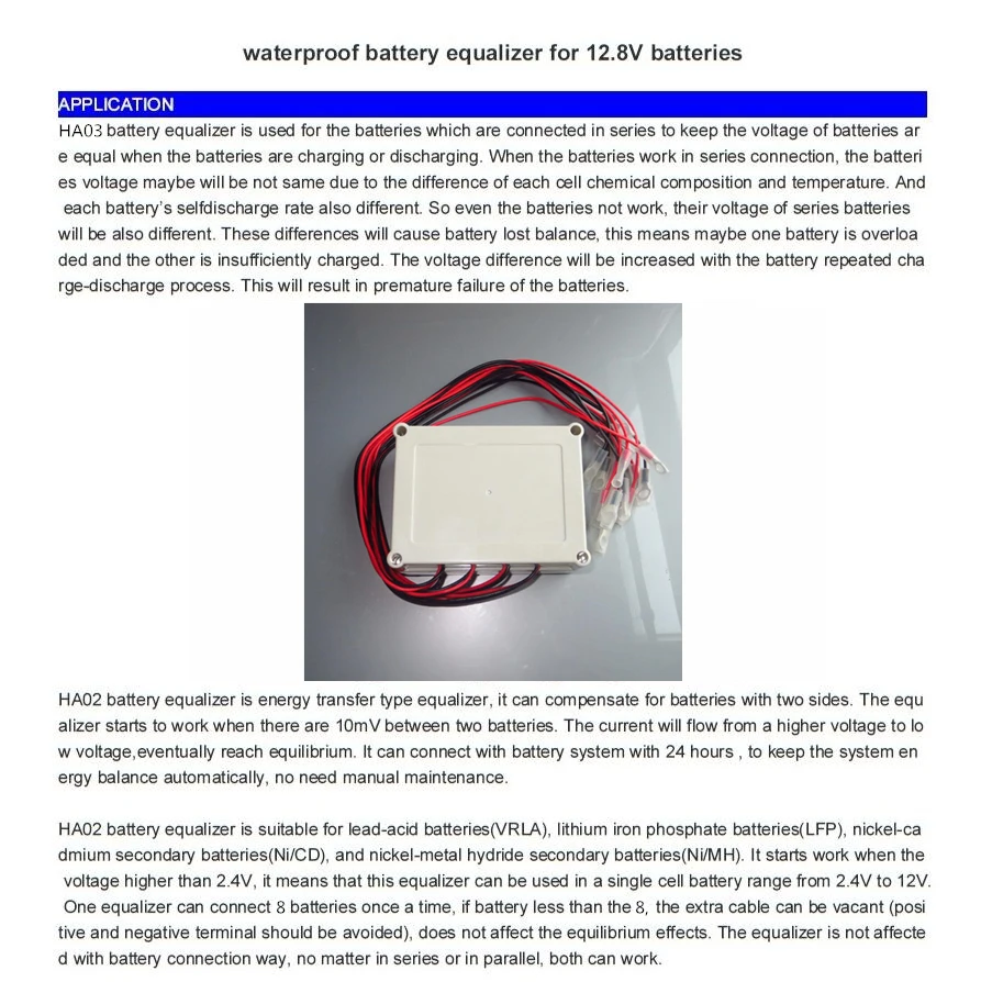 Батарея эквалайзер для 96 В свинцово-кислотная Батареи балансировки Зарядное
