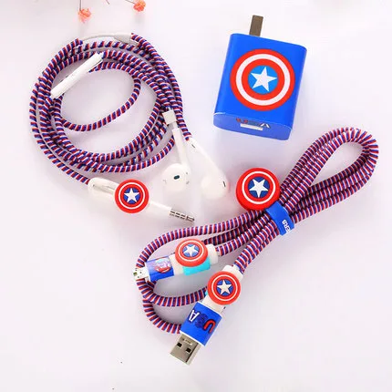 style 7 Мультяшная защита для usb-кабеля чехол для наушников спиральный usb-шнур с зарядным устройством для Iphone для Huawei mate 9/mate 9 Plus/P10/P10 Plus зарядное устройство HW-050450C00 - Цвет: style 7