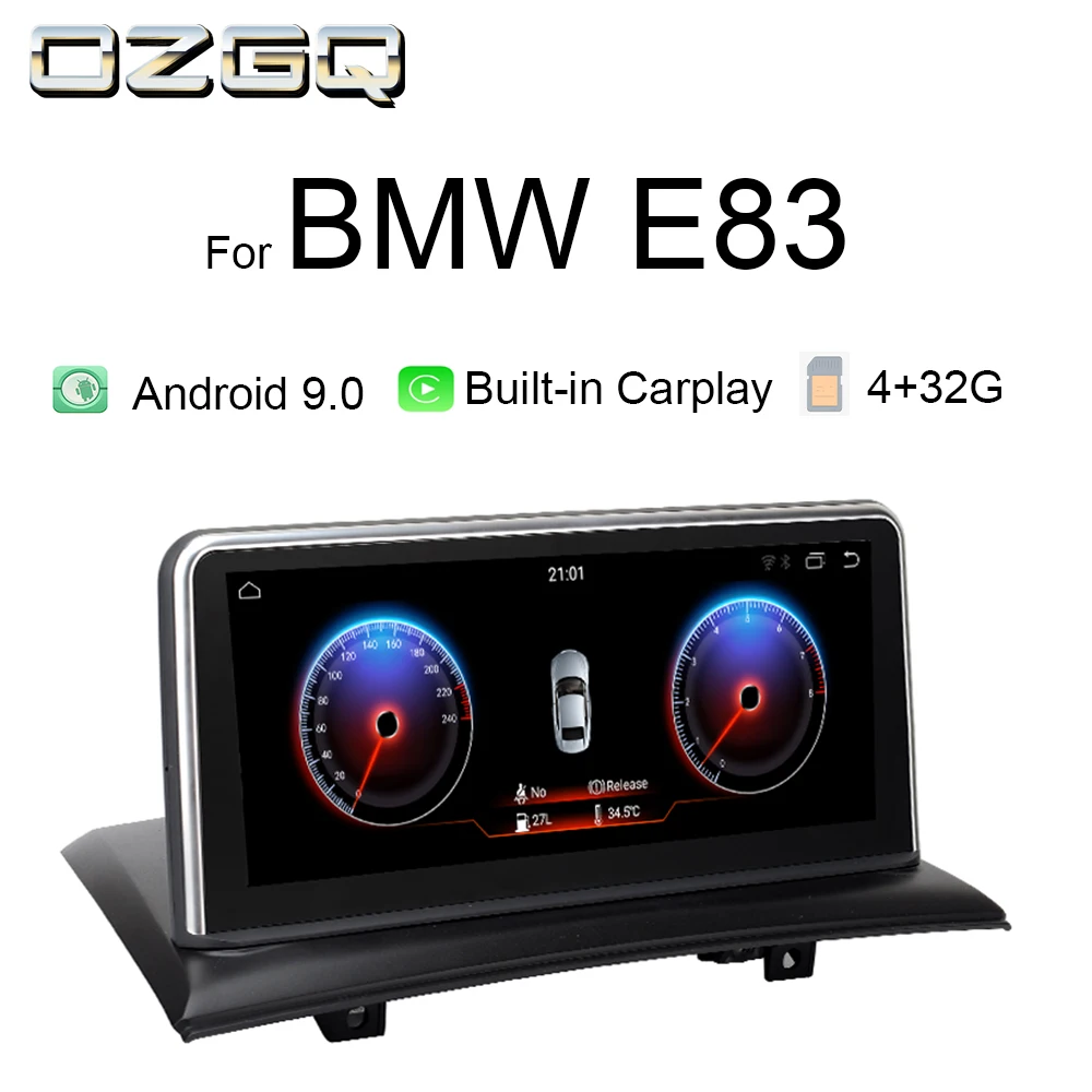 OZGQ Android 9 0 мультимедийная система монитор для 2004-2010 BMW X3 серии E83 радио музыка с Carplay