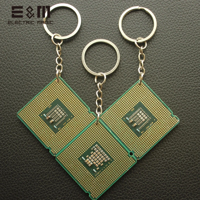 Лазерная гравировка CPU ключи цепи узор на заказ Персонализированная креативная
