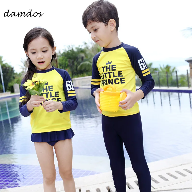 

Bikini 2019 Kids Two Piece Swimsuit Boys Gilrs Swimwear Kids Biquini Sets Bodysuit Children Beach Dress Bathing Suit