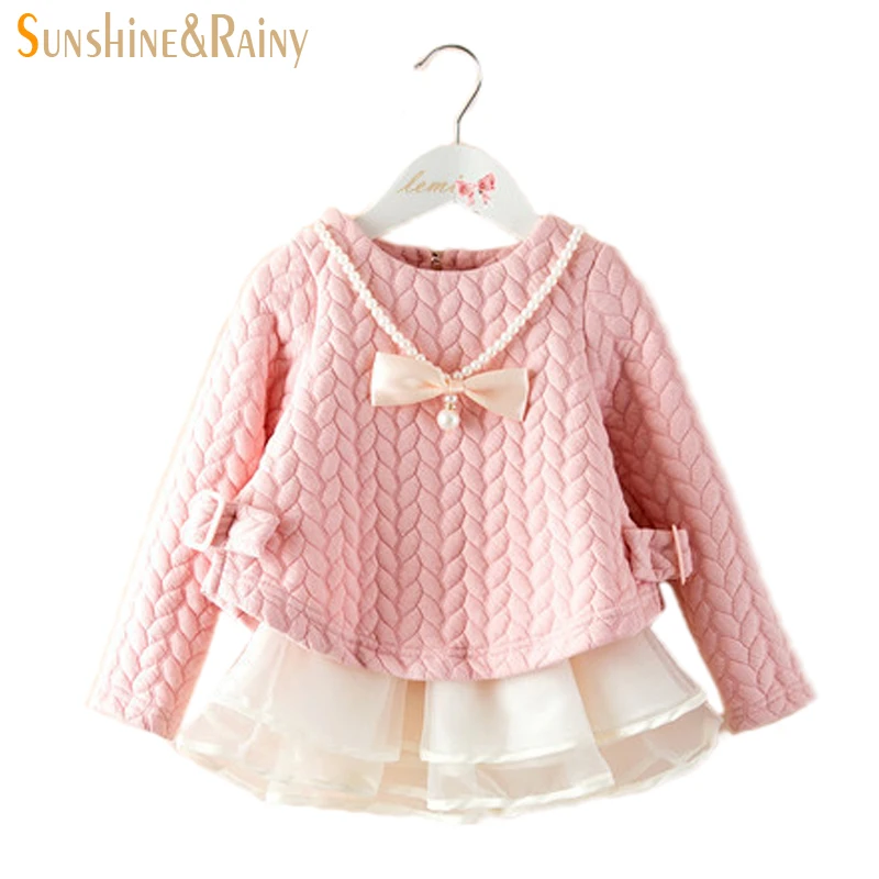 Детские Брендовые платья на весну и зиму платье-пачка для маленьких девочек