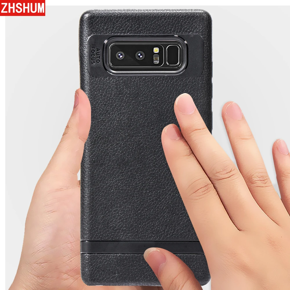 Мягкий силиконовый чехол для samsung Galaxy Note 8 роскошные текстуры кожи ТПУ ультра