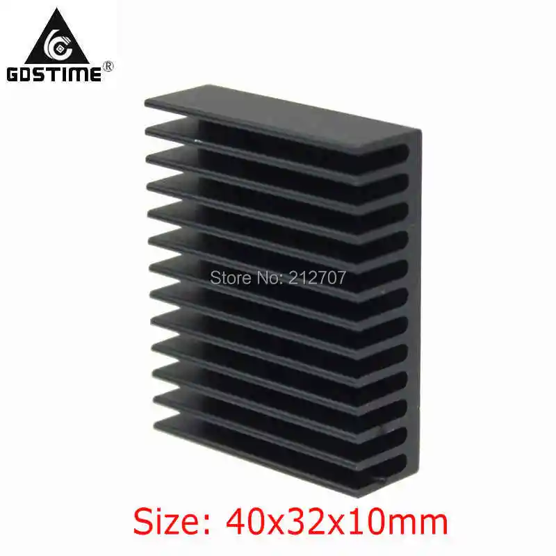 

1 шт./лот Gdstime 40x32x10 мм черный радиатор алюминиевый радиатор охлаждения