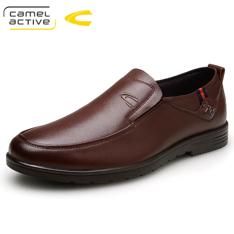 Мужские туфли-оксфорды без шнуровки Camel Active коричневые классические туфли из