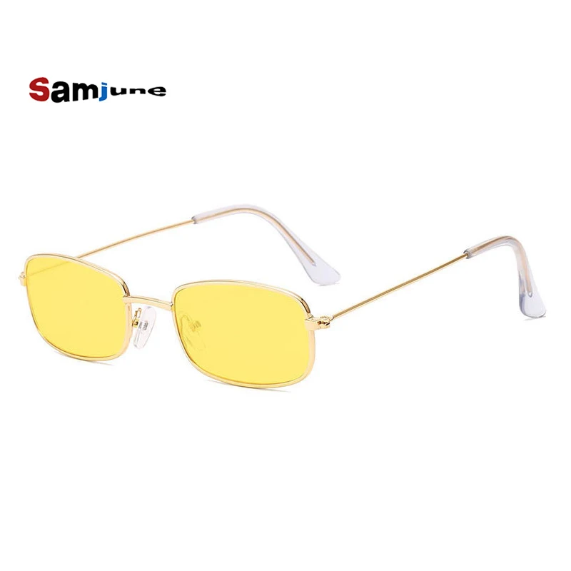 Samjune Trend маленькие прямоугольные солнцезащитные очки роскошные брендовые