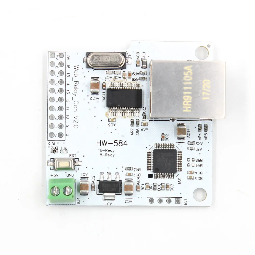 8 каналов 28J60 W5100 RJ45 сетевой релейный переключатель 5 В Интернет модуль P2P WIFI