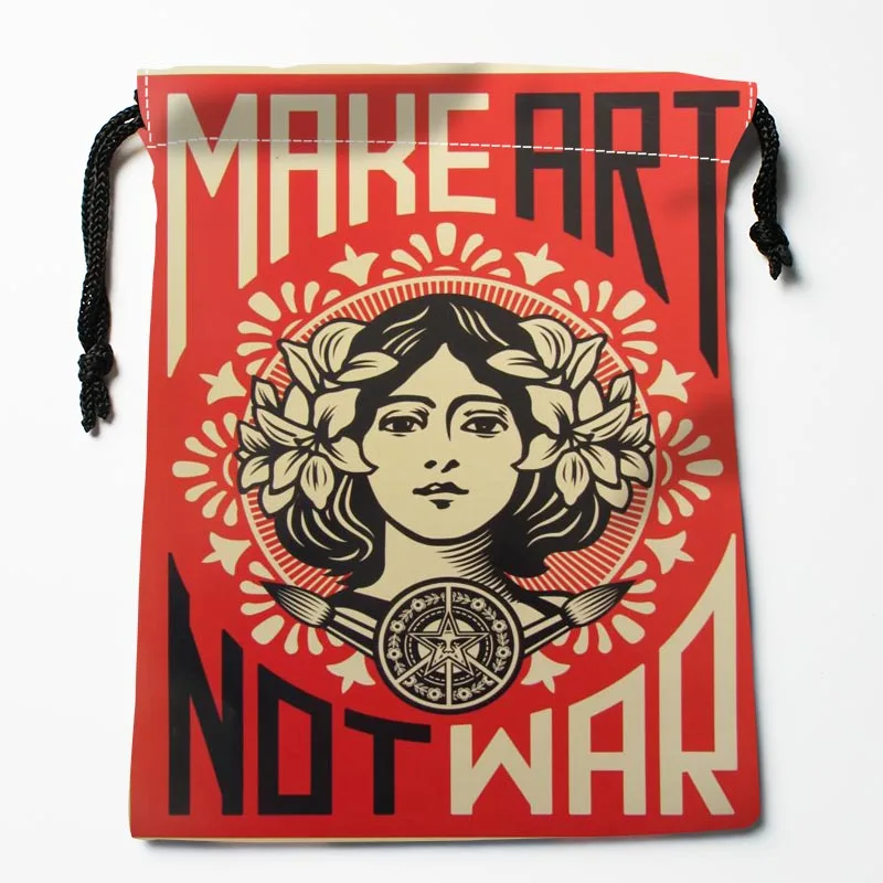 Новое поступление сумки на шнурке Shepard Fairey с принтом заказ для хранения размер 18x22