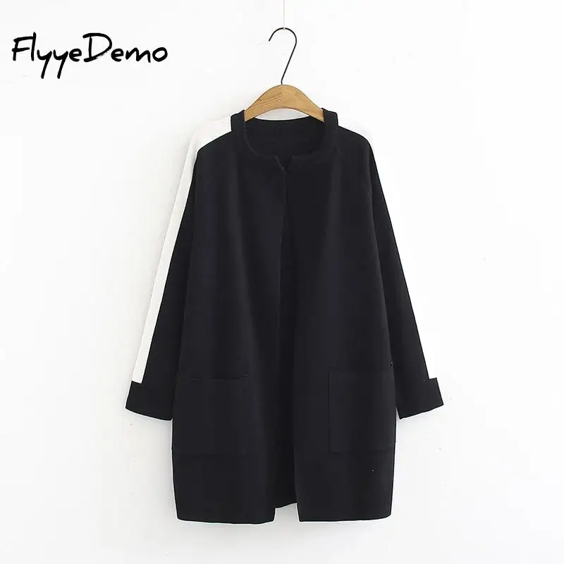 Casual Knitting Long Cardigan Female Loose Trench Coat Knitted Jumper 2019 Autumn Winter Warm Sweater Women Plus Size |