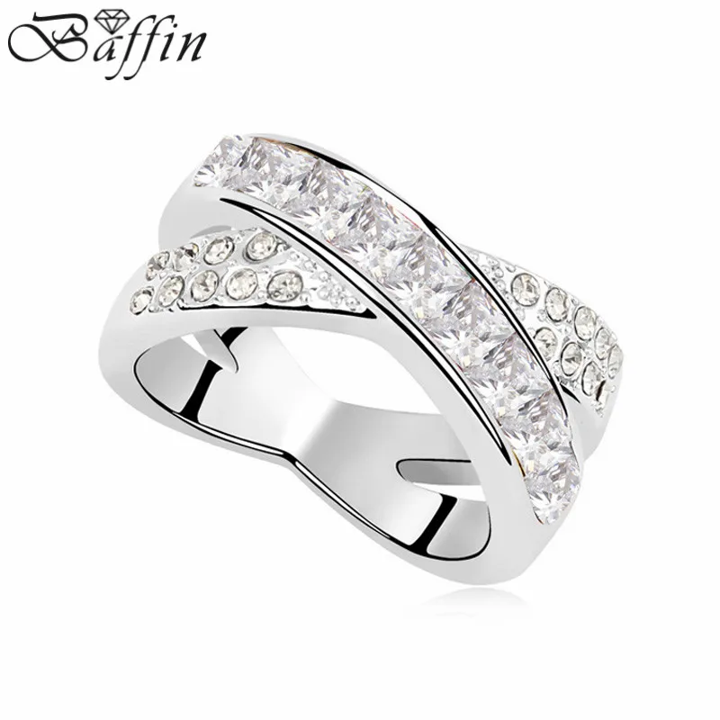 Кольцо перекрестное с кристаллами Сваровски 5 цветов|cross ring|ring ringring with cross |