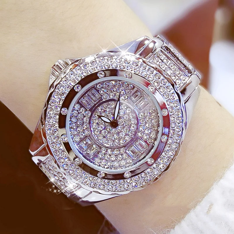 Horloge Dames женские часы Лидирующий бренд горячая распродажа Роскошные часы с кристаллами Модные женские кварцевые часы женские наручные часы Reloj