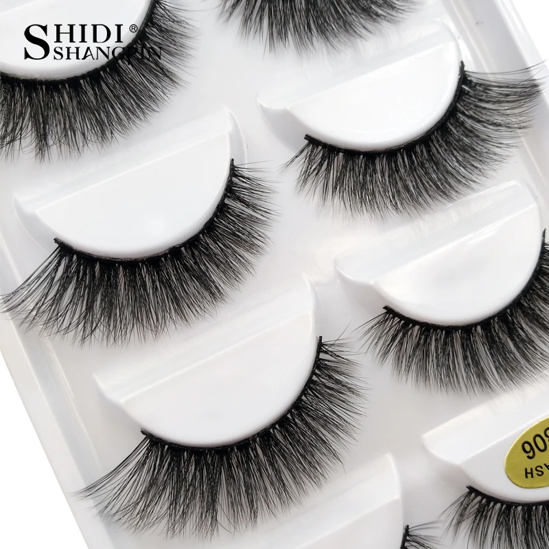SHIDISHANGPIN 1 box mink eyelashes natural long 3d false lashes hand made makeup eyelash extension 1cm-1.5cm | Красота и здоровье