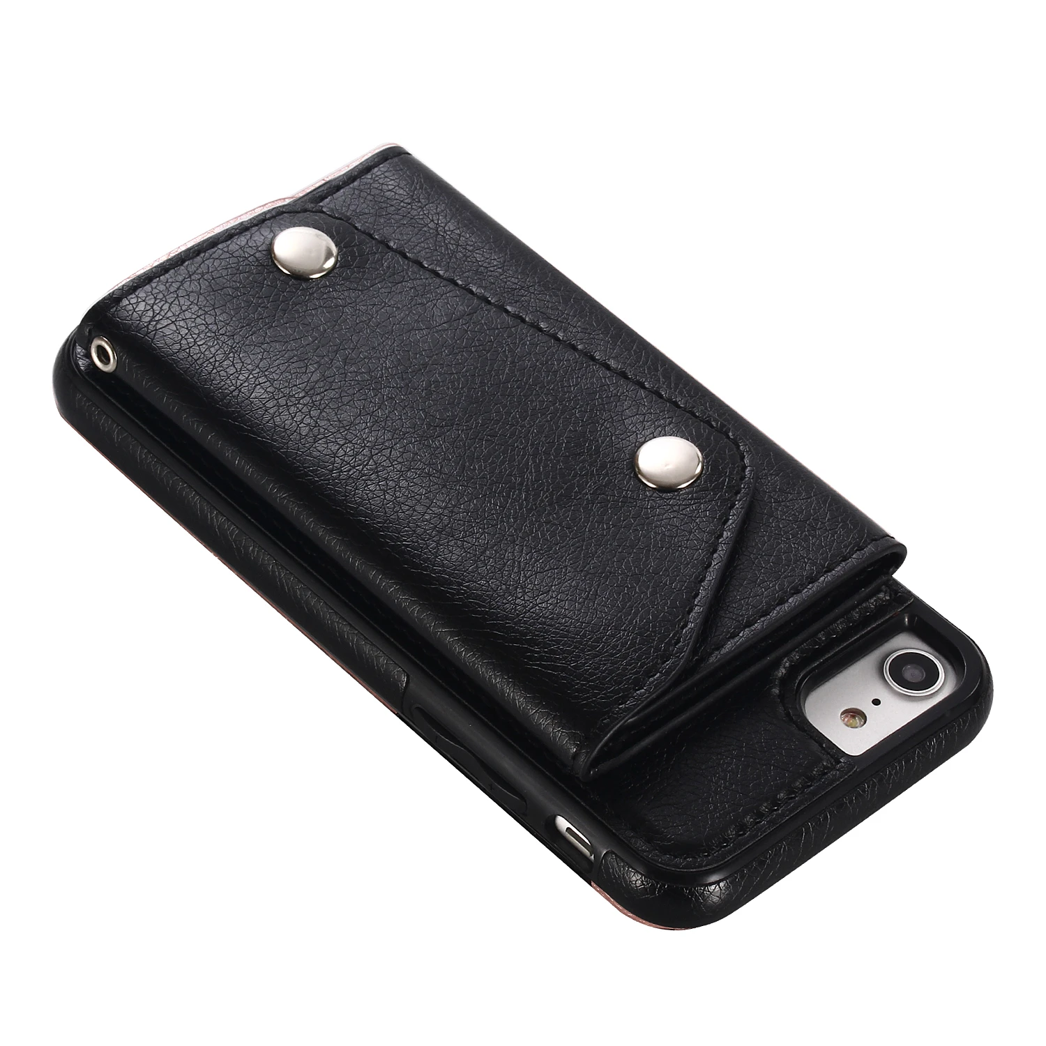 Fashion Wallet Flip Card Stand Leather Cover for Iphone X 8 7 6 6S Plus Samsung S9 S8 NOTE Soft Flexibility Business Case |