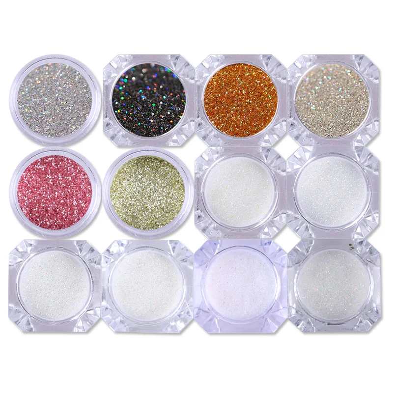 Красочный блеск для ногтей блестки порошок 0 2 мм лак пыль Маникюр сделай сам